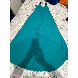 Double zero Women's High-Low Dress Blue Size M Summer Casual Elegant